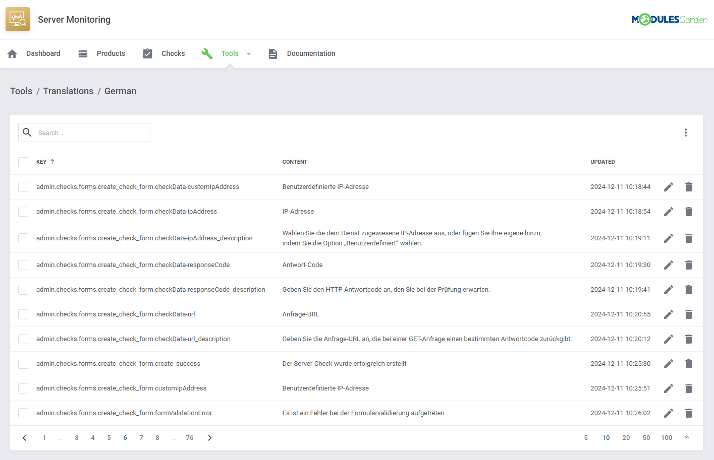 Server Monitoring For WHMCS: Module Screenshot 16
