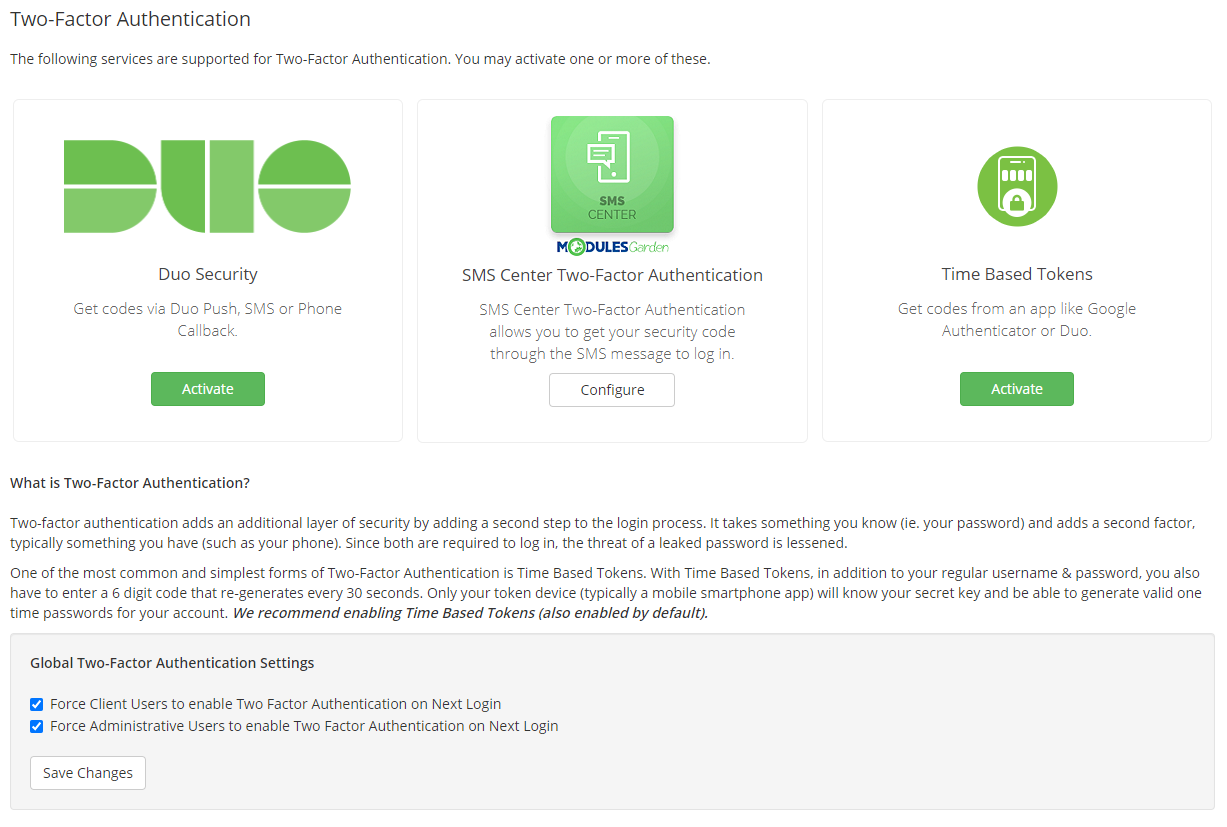 SMS Center For WHMCS: Module Screenshot 26