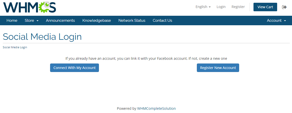 Social Media Login For WHMCS: Screen 5
