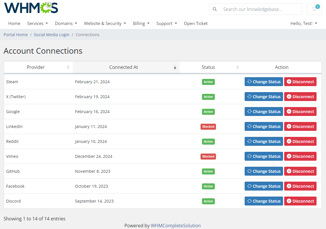 Social Media Login For WHMCS: Module Screenshot 6