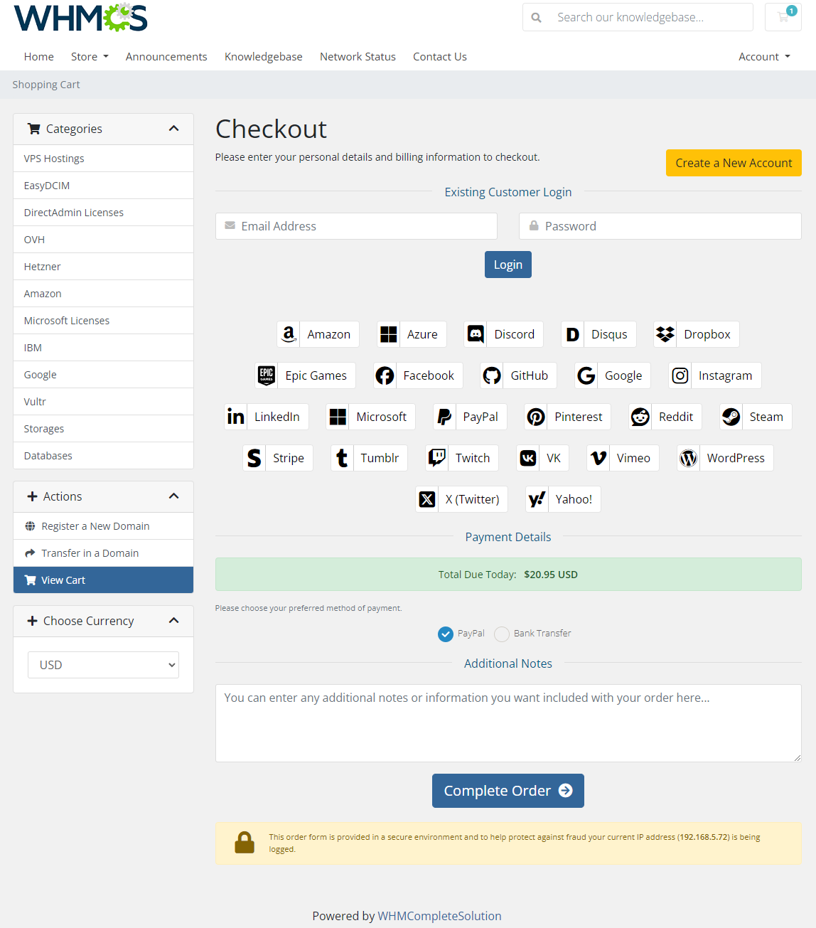 Social Media Login For WHMCS: Module Screenshot 4