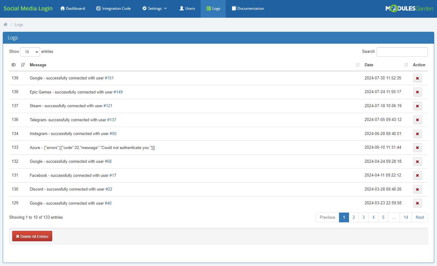 Social Media Login For WHMCS: Module Screenshot 12