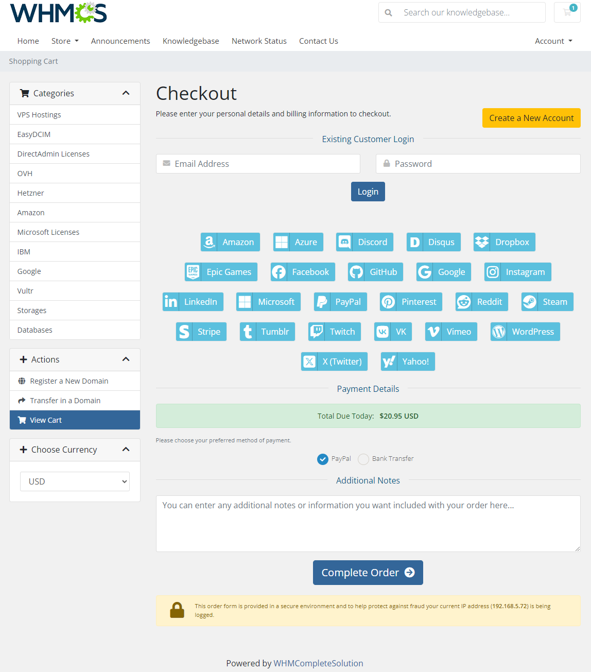 Social Media Login For WHMCS: Module Screenshot 3