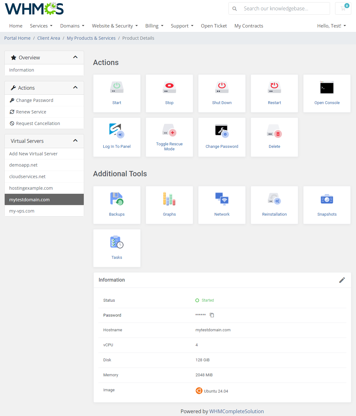 SolusVM 2 VPS & Cloud For WHMCS: Module Screenshot 2