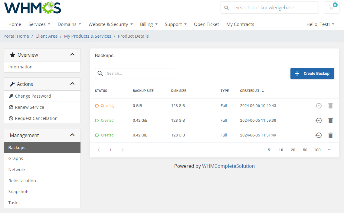 SolusVM 2 VPS & Cloud For WHMCS: Module Screenshot 4