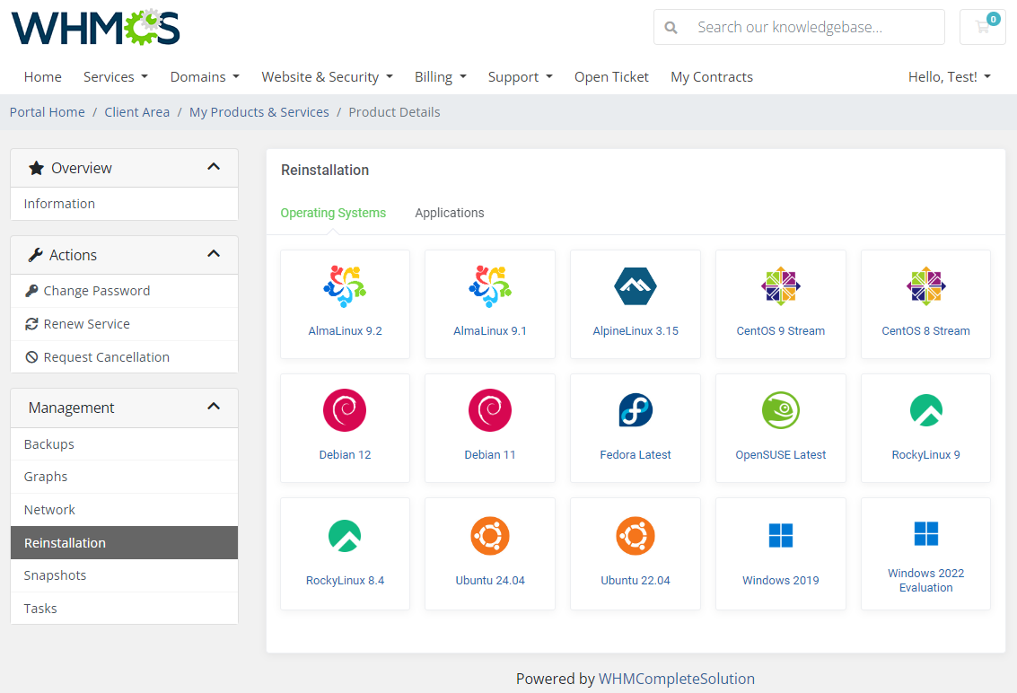 SolusVM 2 VPS & Cloud For WHMCS: Module Screenshot 7