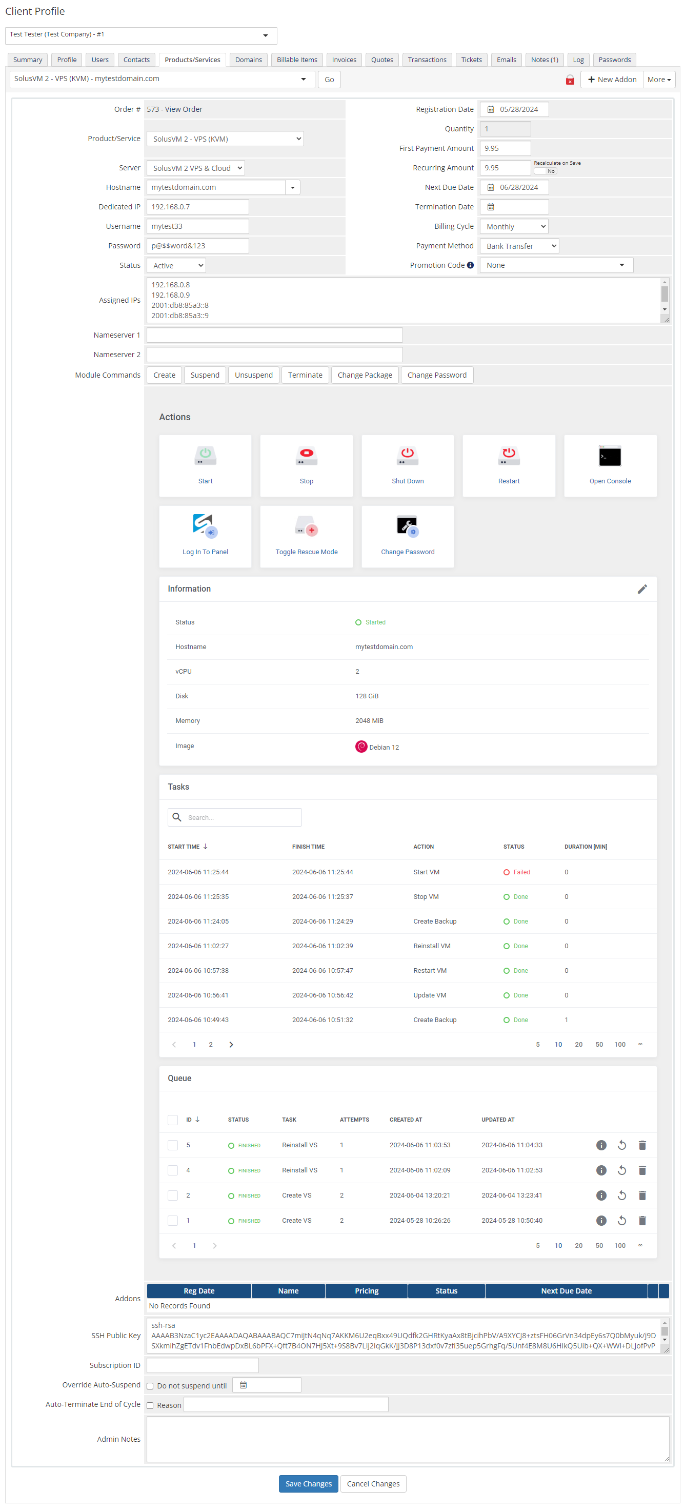 SolusVM 2 VPS & Cloud For WHMCS: Module Screenshot 13