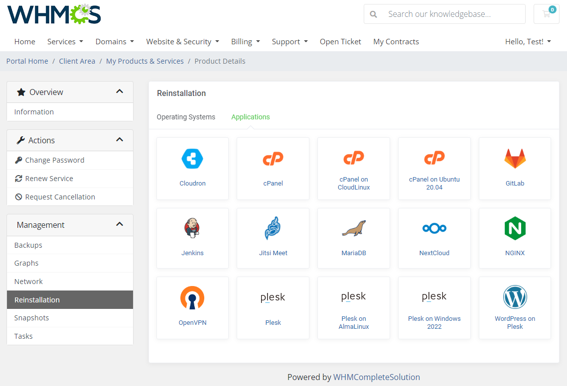 SolusVM 2 VPS & Cloud For WHMCS: Module Screenshot 8