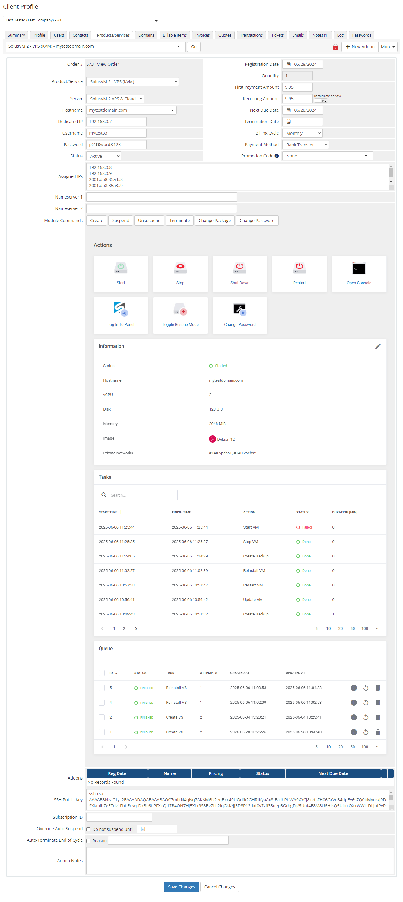 SolusVM 2 VPS & Cloud For WHMCS: Module Screenshot 14