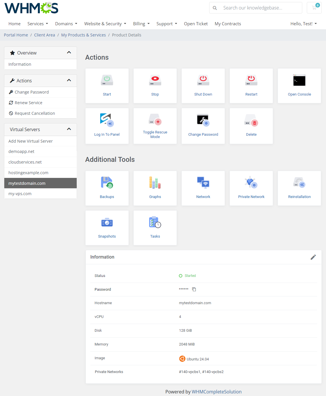 SolusVM 2 VPS & Cloud For WHMCS: Module Screenshot 2