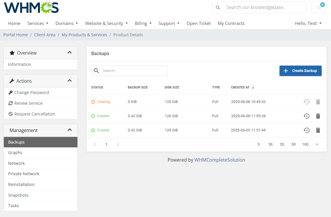 SolusVM 2 VPS & Cloud For WHMCS: Module Screenshot 4