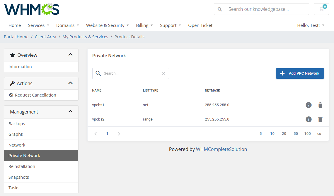SolusVM 2 VPS & Cloud For WHMCS: Module Screenshot 7