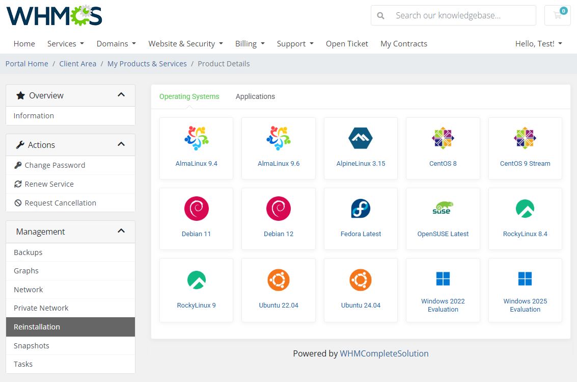 SolusVM 2 VPS & Cloud For WHMCS: Module Screenshot 8