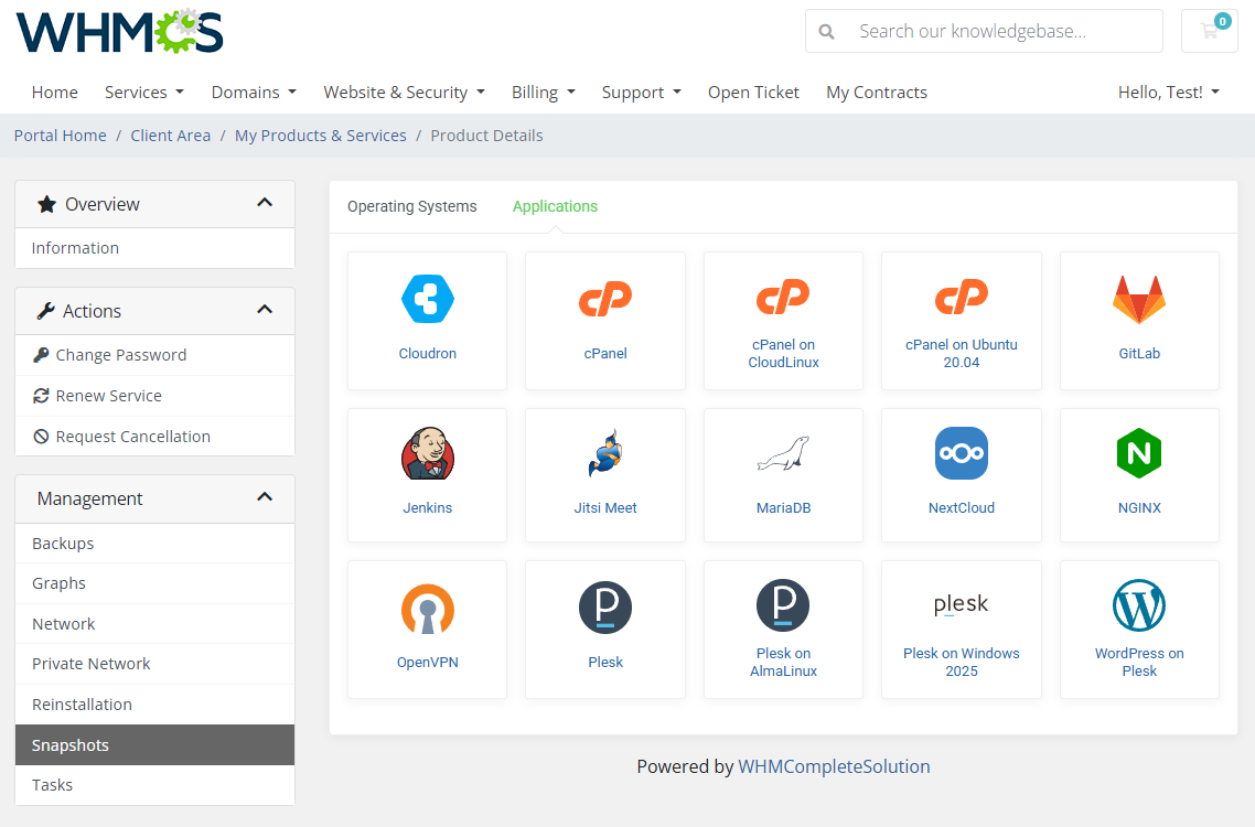 SolusVM 2 VPS & Cloud For WHMCS: Module Screenshot 9