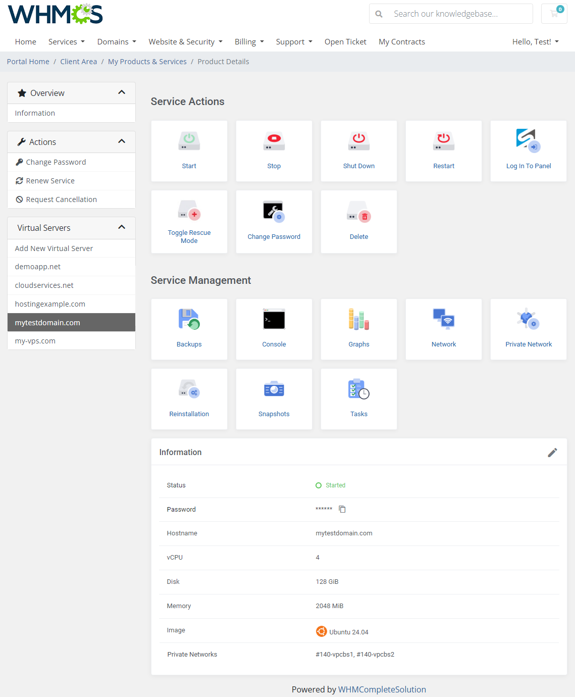 SolusVM 2 VPS & Cloud For WHMCS: Module Screenshot 2