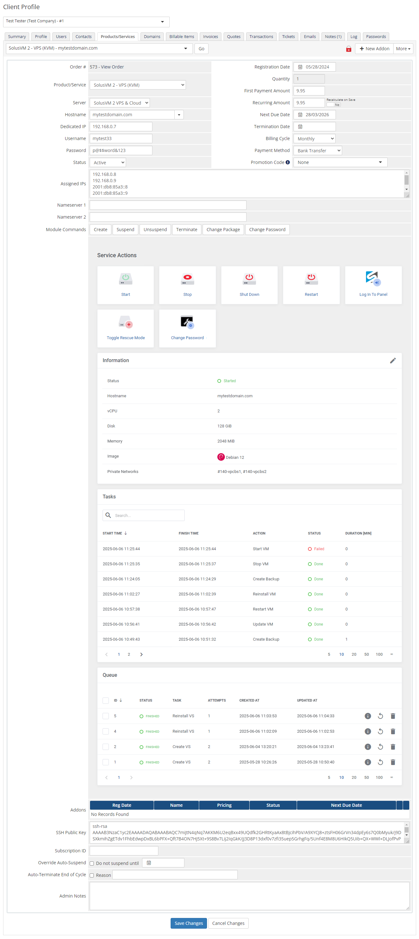 SolusVM 2 VPS & Cloud For WHMCS: Module Screenshot 14