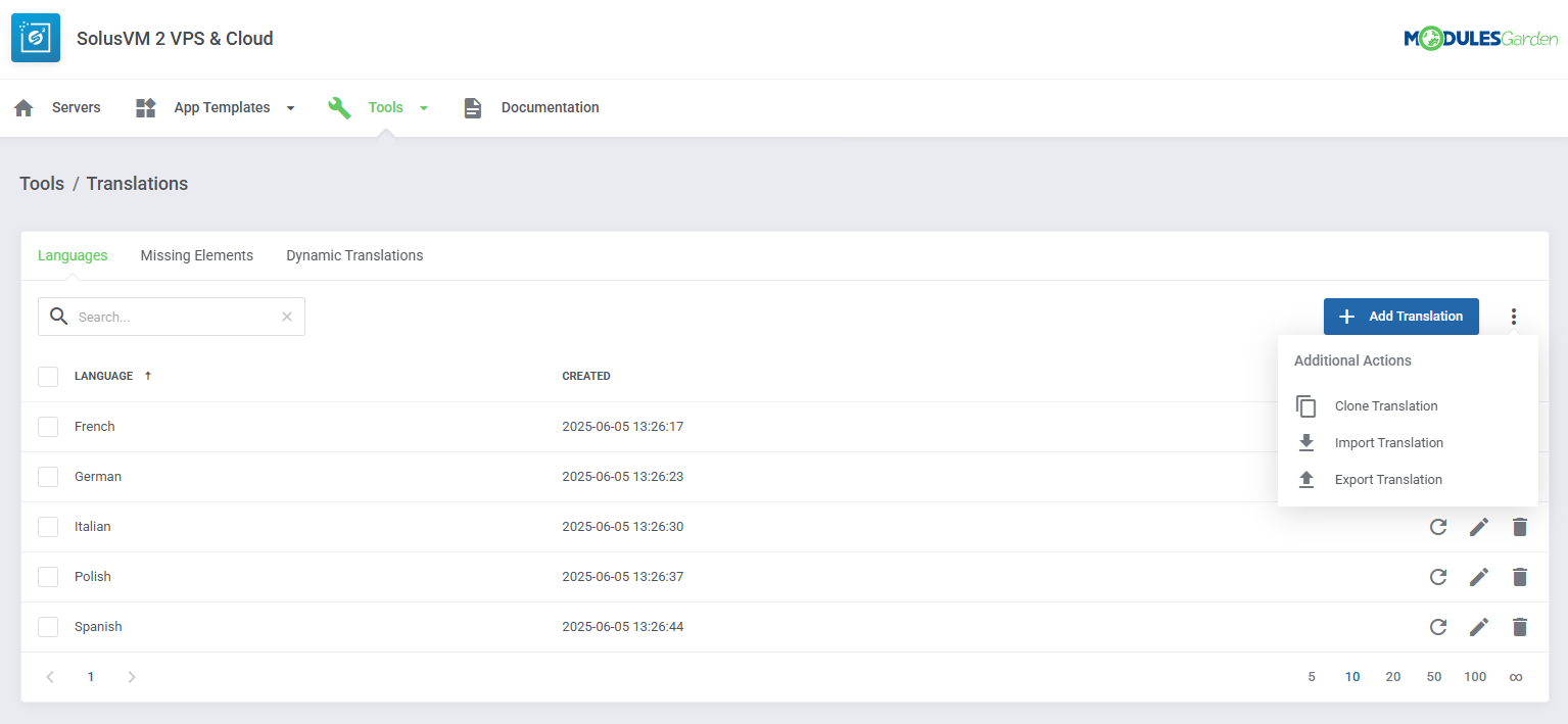 SolusVM 2 VPS & Cloud For WHMCS: Module Screenshot 24
