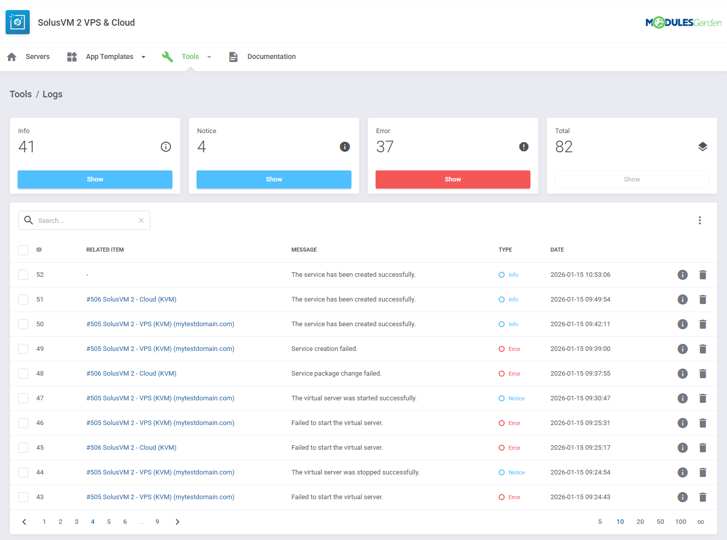 SolusVM 2 VPS & Cloud For WHMCS: Module Screenshot 26