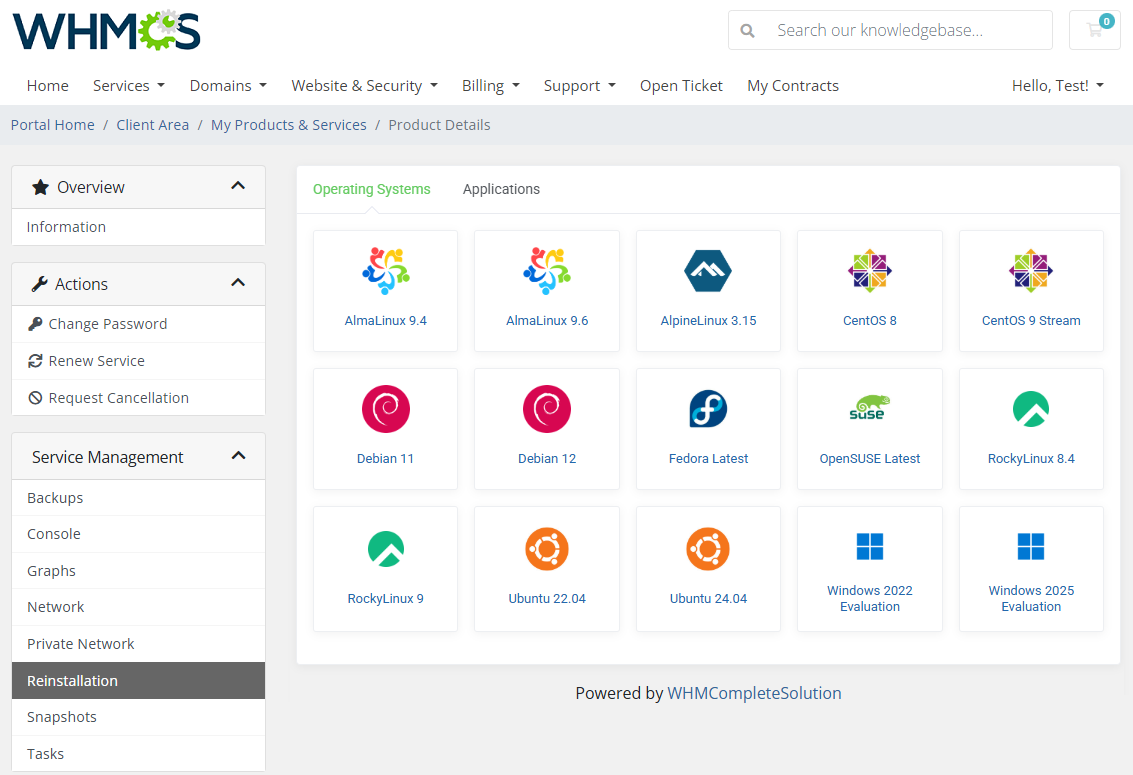 SolusVM 2 VPS & Cloud For WHMCS: Module Screenshot 8