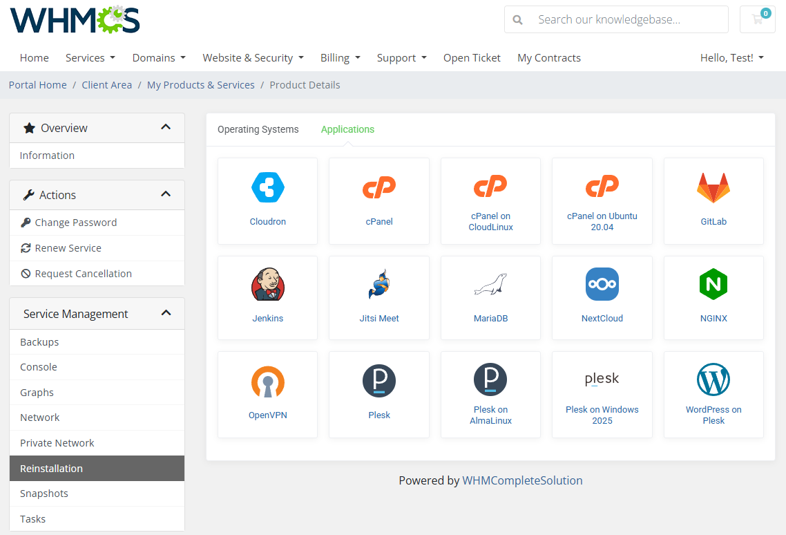SolusVM 2 VPS & Cloud For WHMCS: Module Screenshot 9