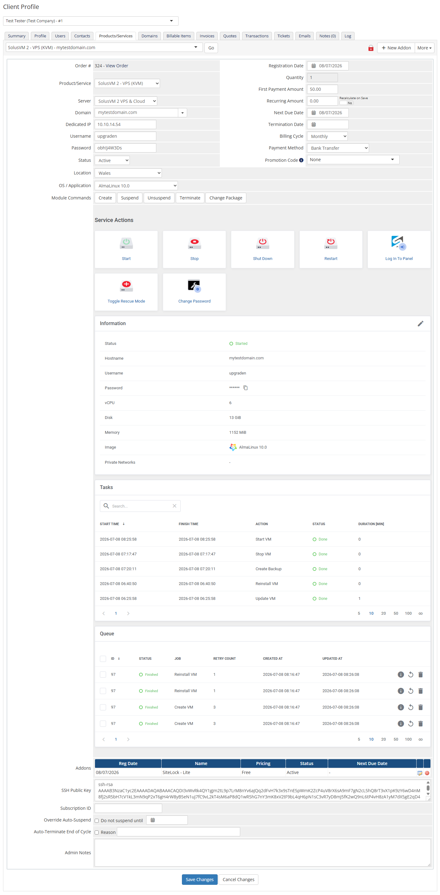 SolusVM 2 VPS & Cloud For WHMCS: Module Screenshot 14