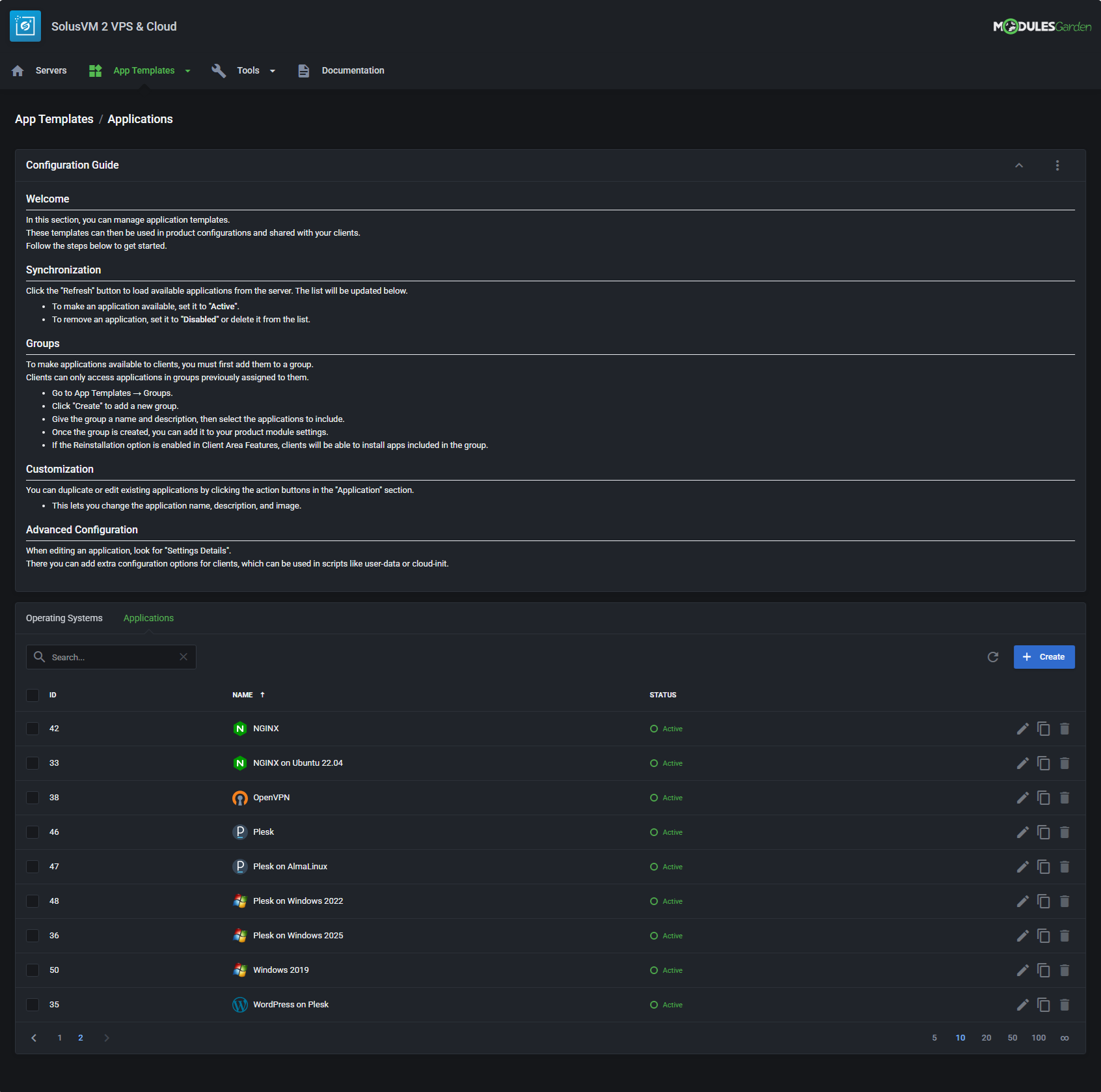 SolusVM 2 VPS & Cloud For WHMCS: Module Screenshot 30