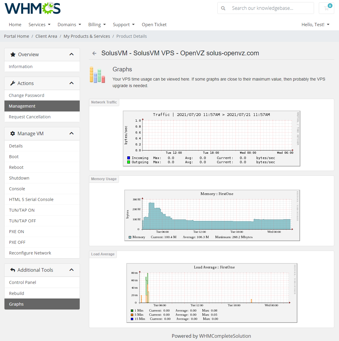 SolusVM Extended VPS For WHMCS: Module Screenshot 7