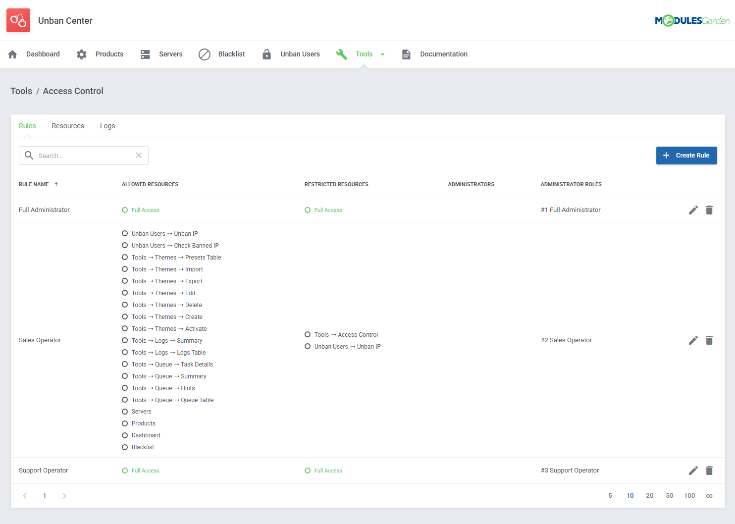 Unban Center For WHMCS: Module Screenshot 18