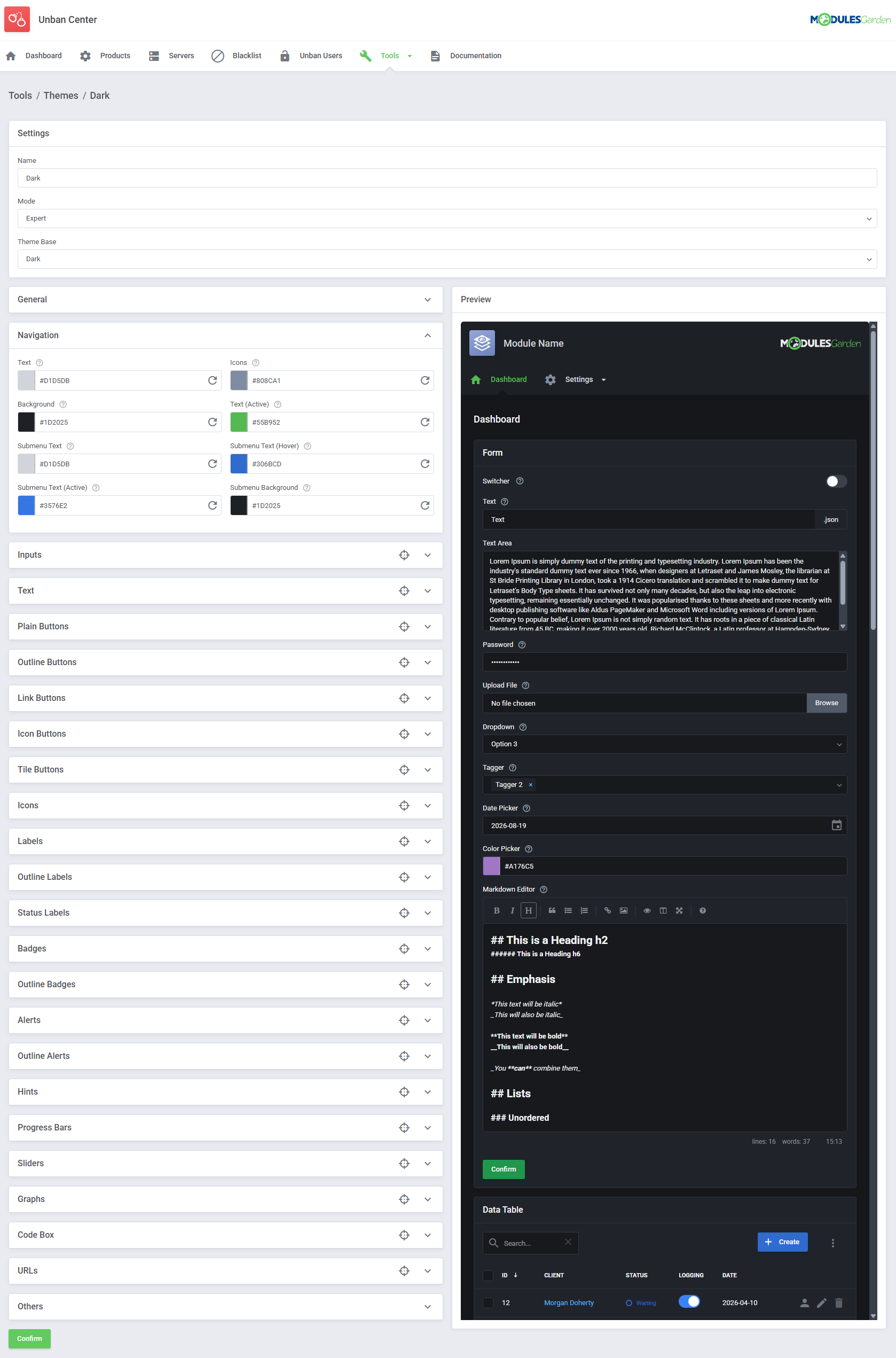 Unban Center For WHMCS: Module Screenshot 20