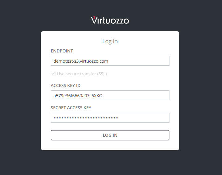 Virtuozzo Hybrid Infrastructure S3 For WHMCS: Module Screenshot 3