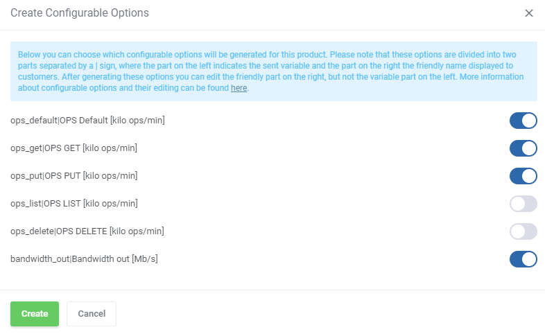 Virtuozzo Hybrid Infrastructure S3 For WHMCS: Module Screenshot 8