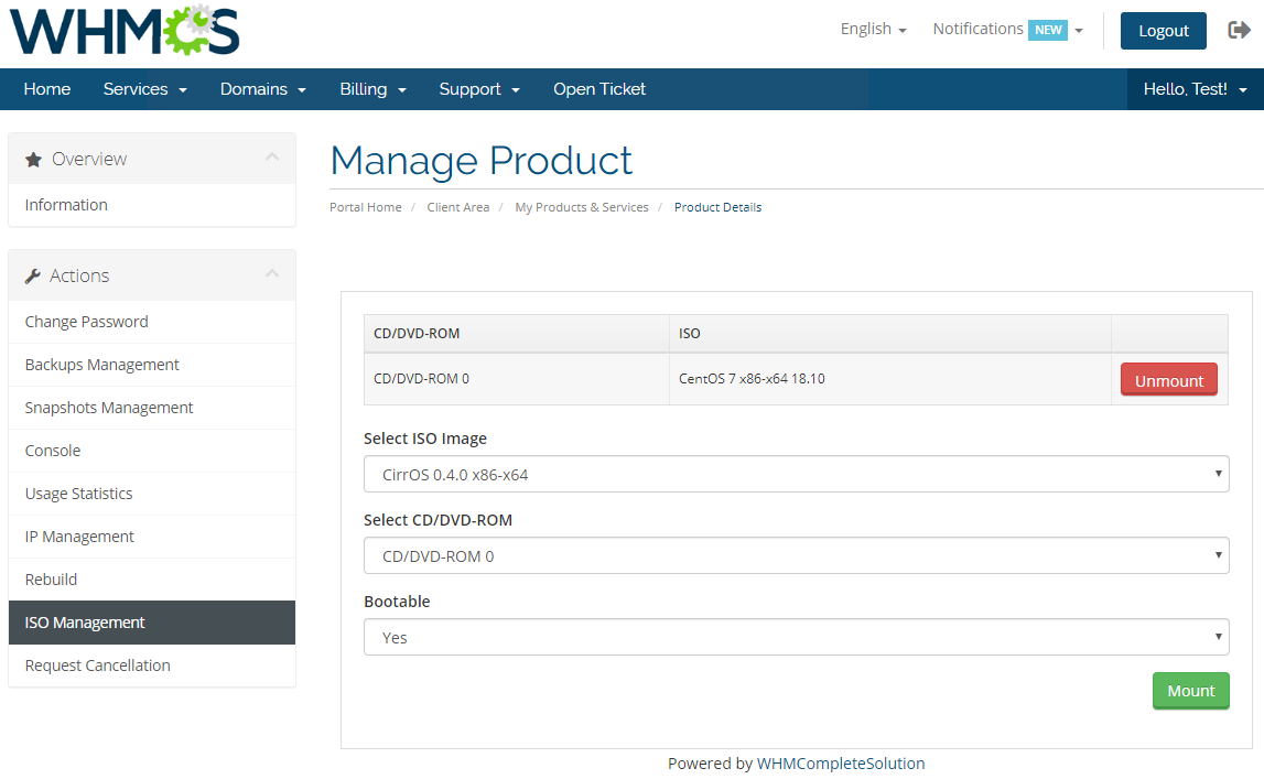 Virtuozzo Hybrid Server For WHMCS: Module Screenshot 10