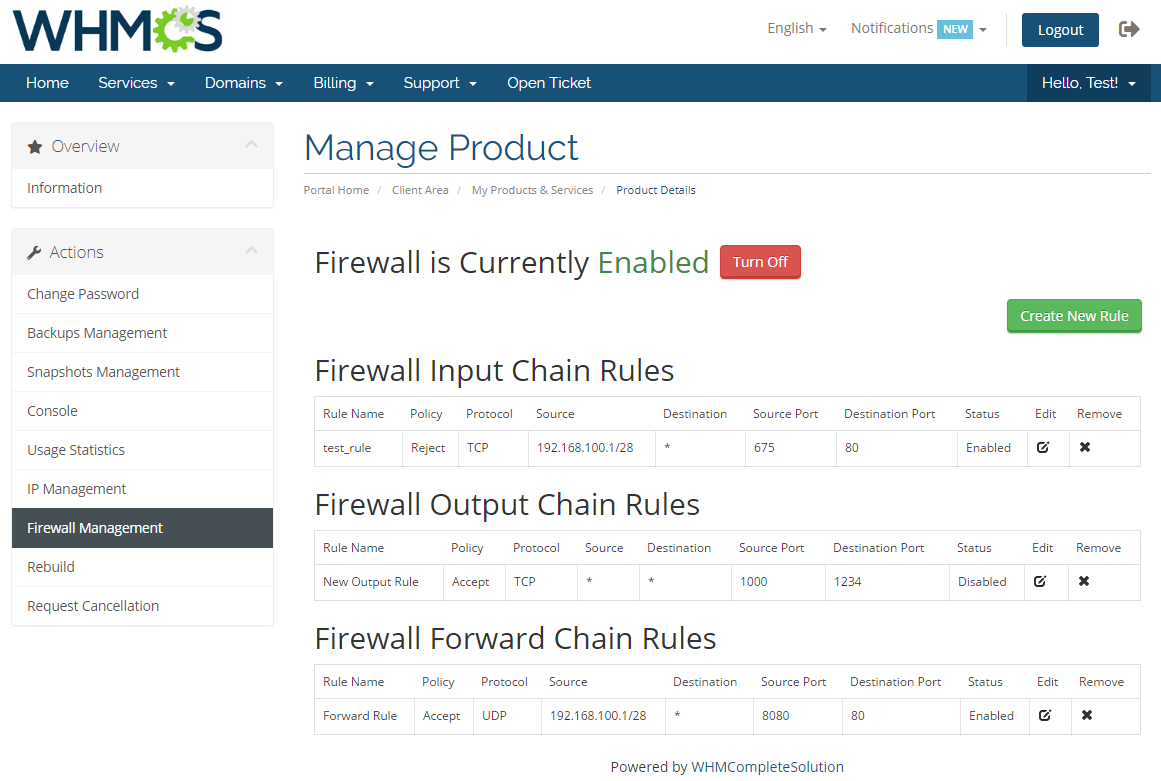 Virtuozzo Hybrid Server For WHMCS: Module Screenshot 8