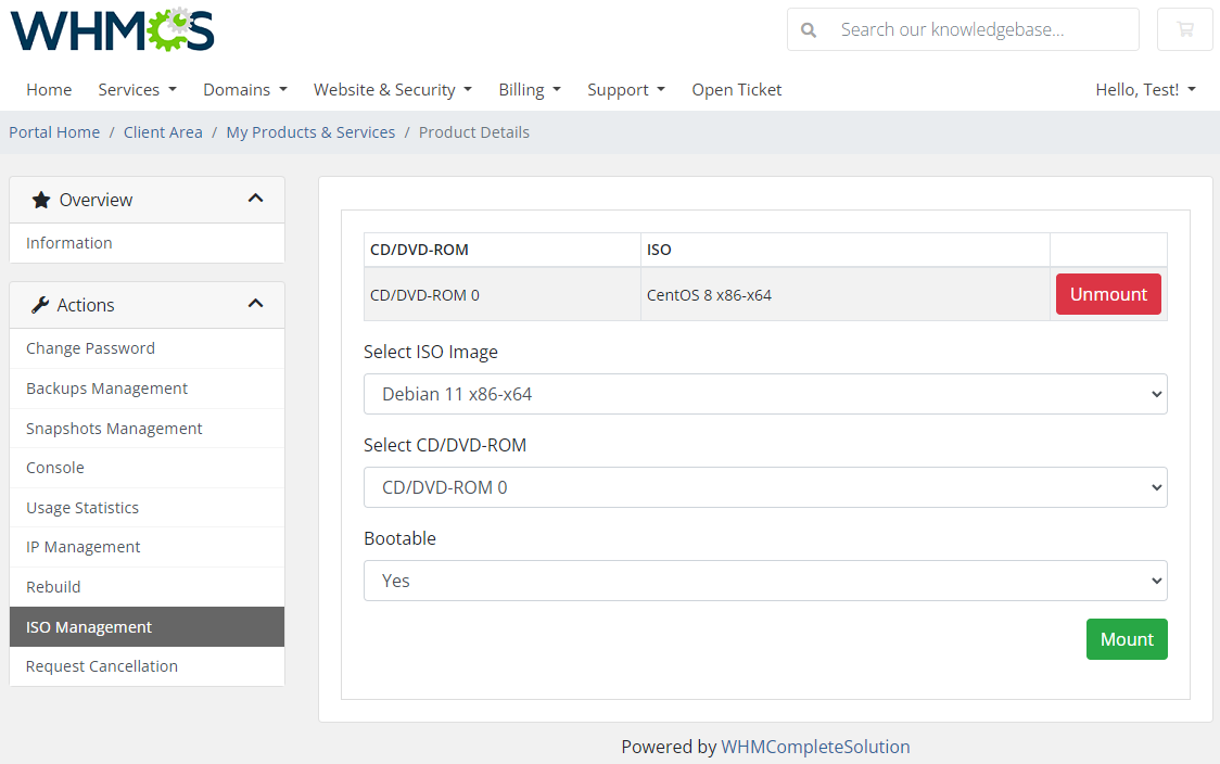 Virtuozzo Hybrid Server For WHMCS: Module Screenshot 10
