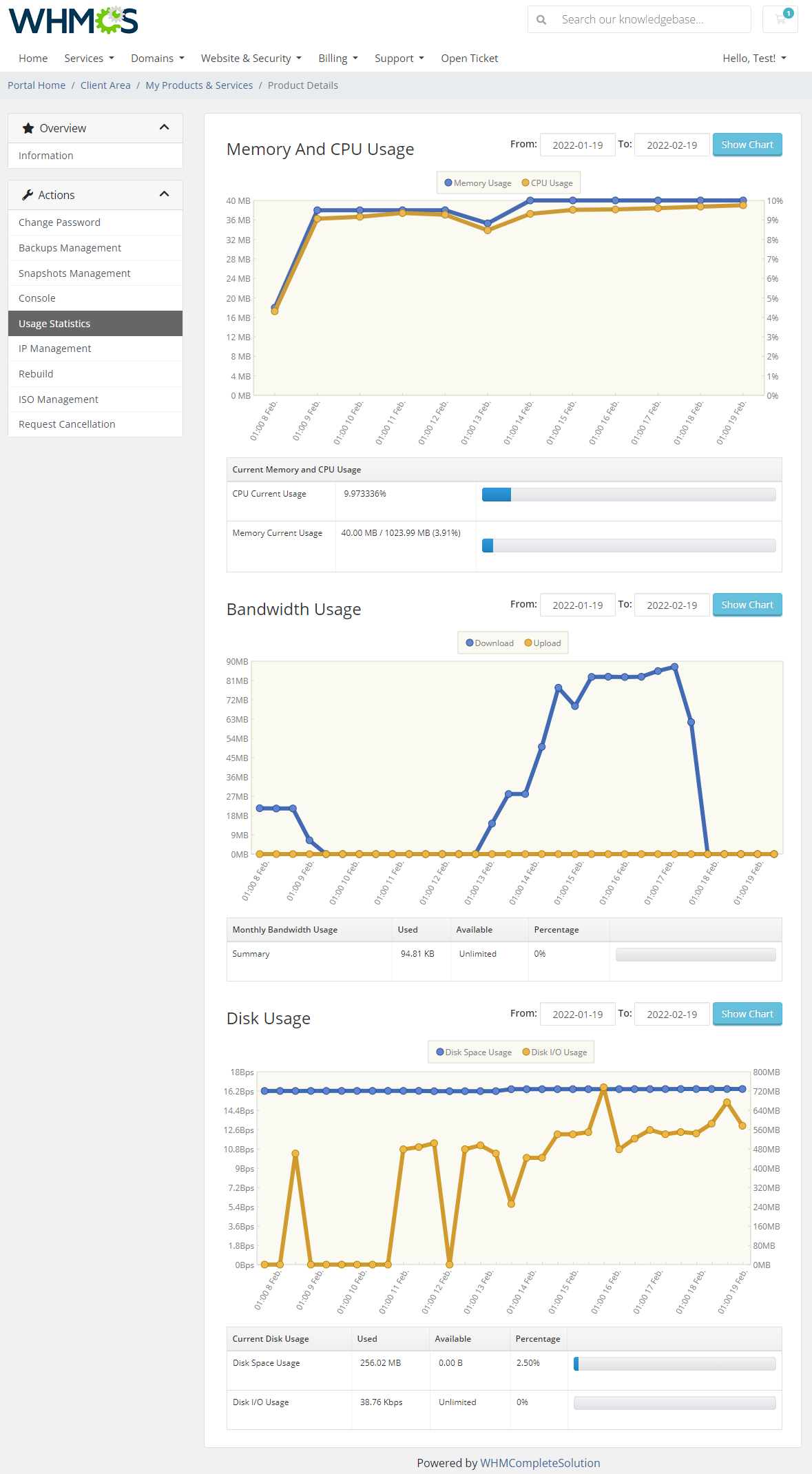 Virtuozzo Hybrid Server For WHMCS: Module Screenshot 6