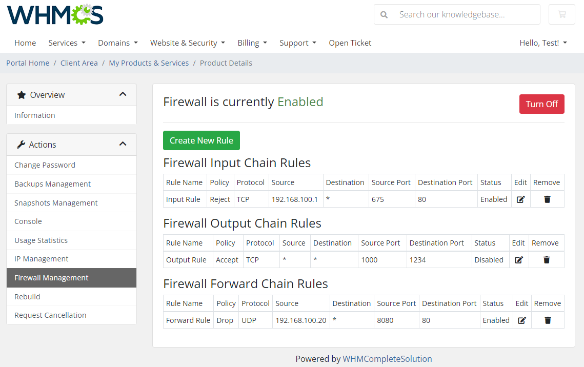 Virtuozzo Hybrid Server For WHMCS: Module Screenshot 8
