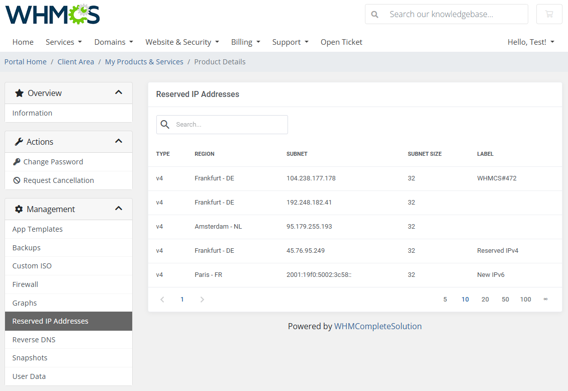 Vultr VPS For WHMCS: Module Screenshot 12