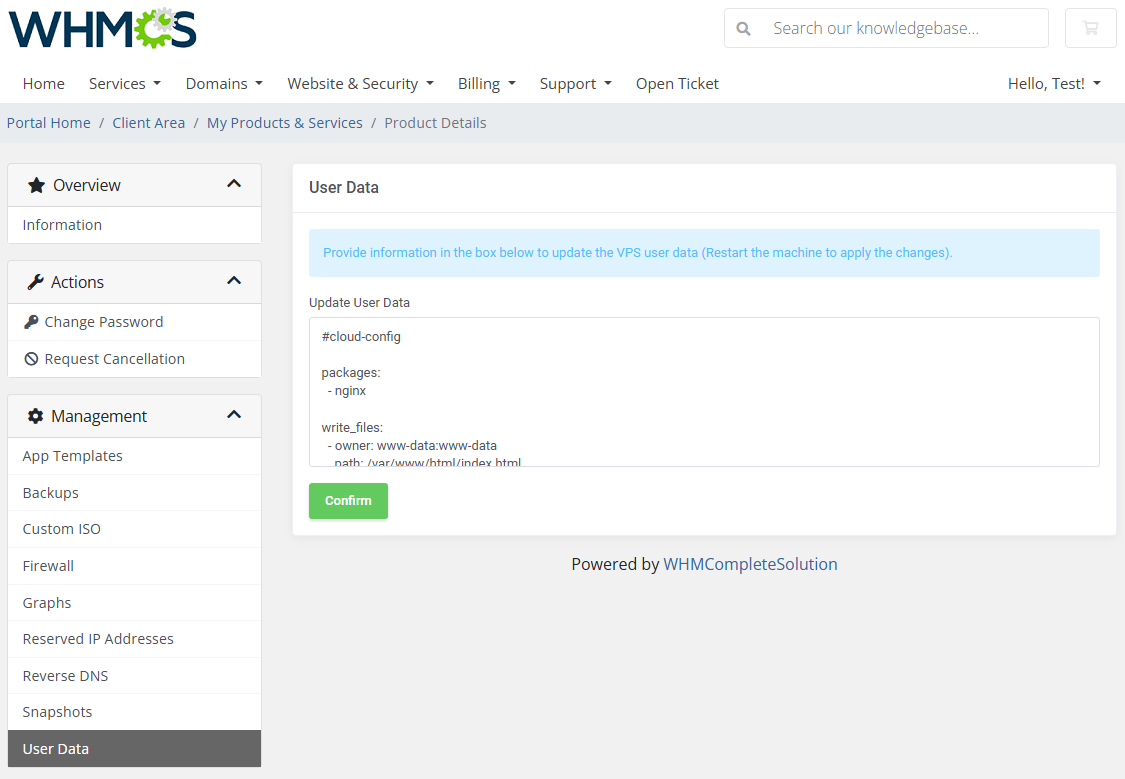 Vultr VPS For WHMCS: Module Screenshot 15