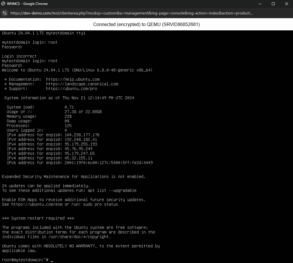 Vultr VPS For WHMCS: Module Screenshot 16