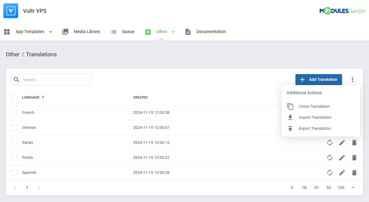 Vultr VPS For WHMCS: Module Screenshot 28