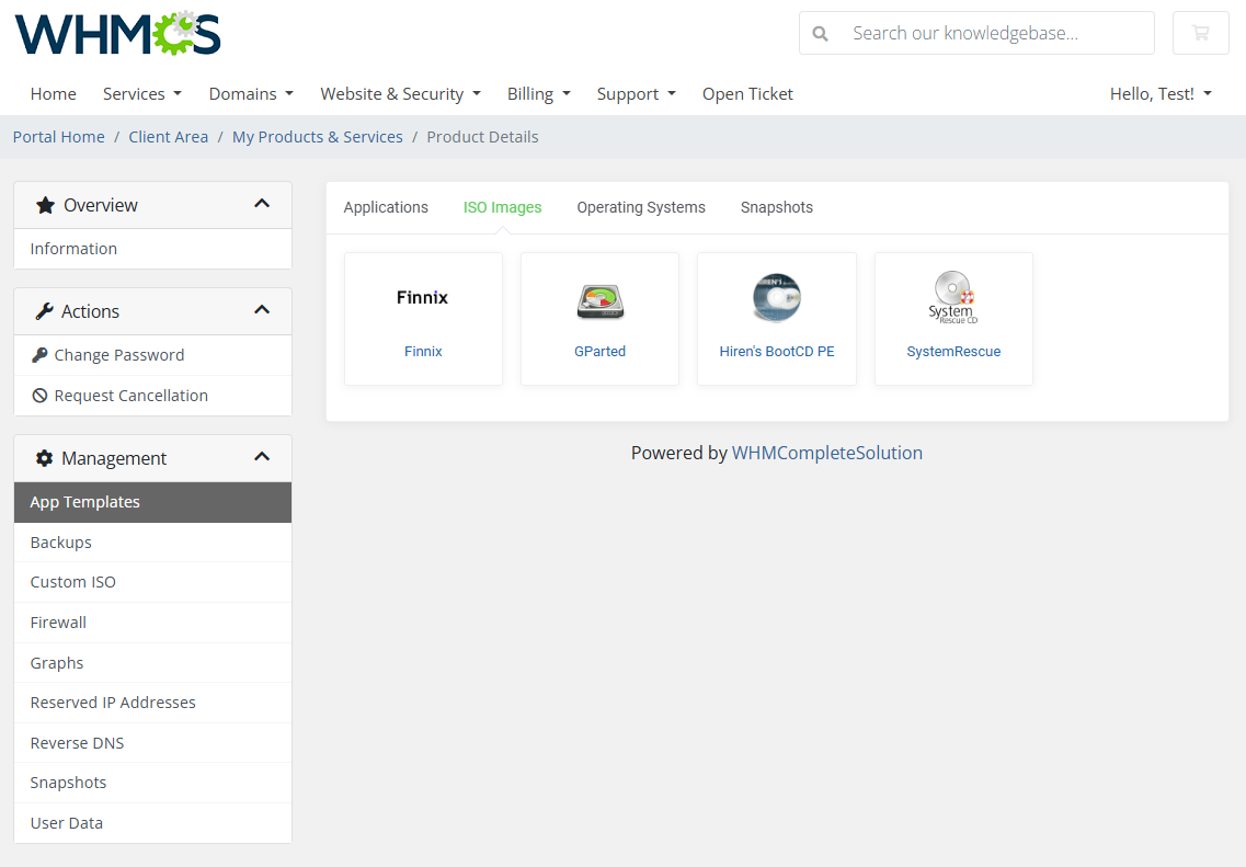 Vultr VPS For WHMCS: Module Screenshot 3