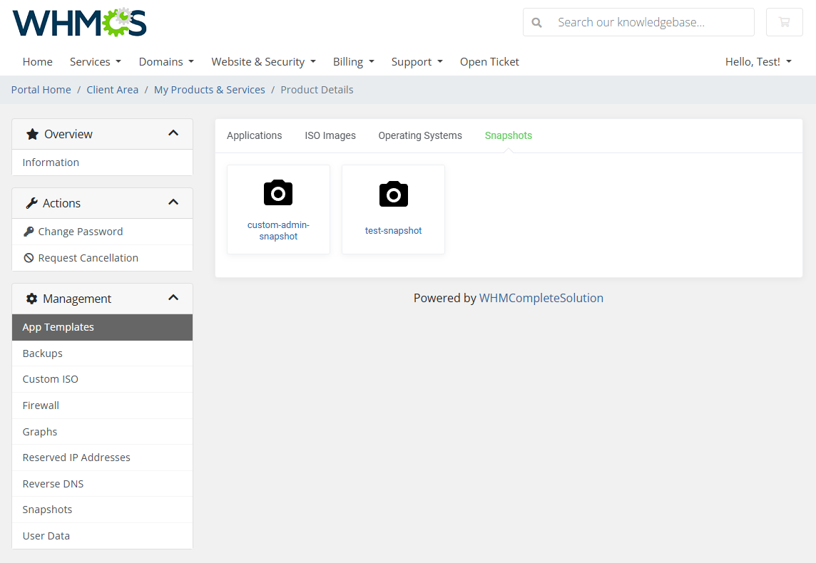Vultr VPS For WHMCS: Module Screenshot 6