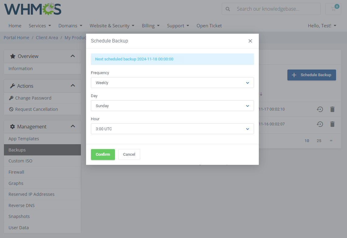 Vultr VPS For WHMCS: Module Screenshot 8