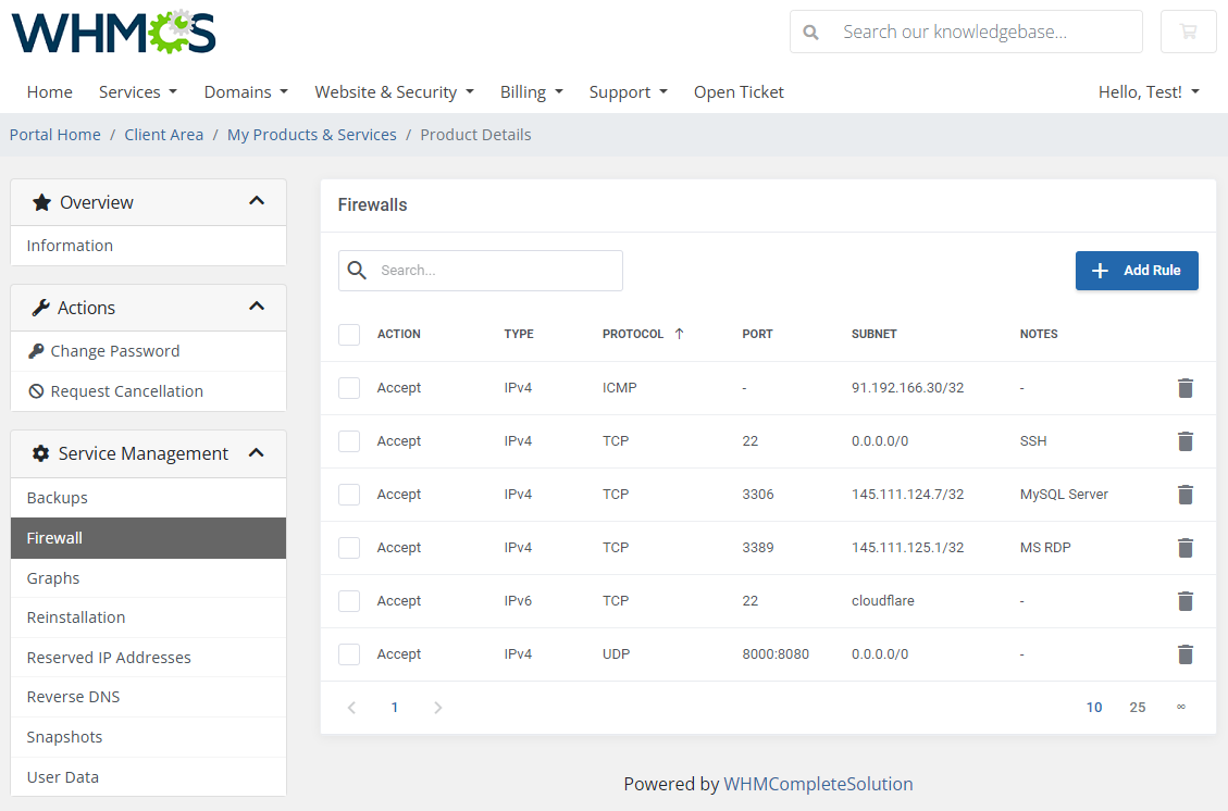 Vultr VPS For WHMCS: Module Screenshot 4