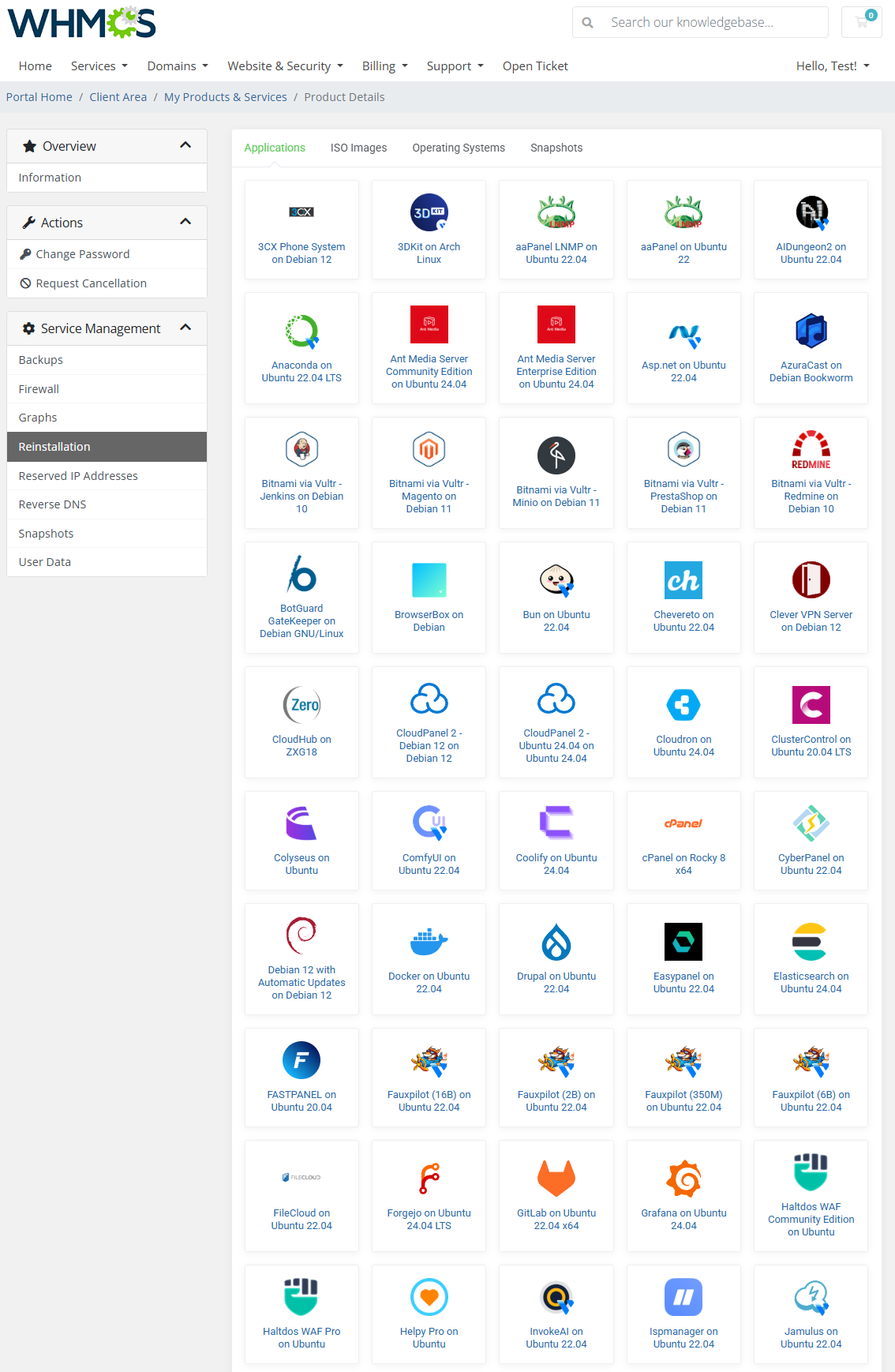 Vultr VPS For WHMCS: Module Screenshot 6
