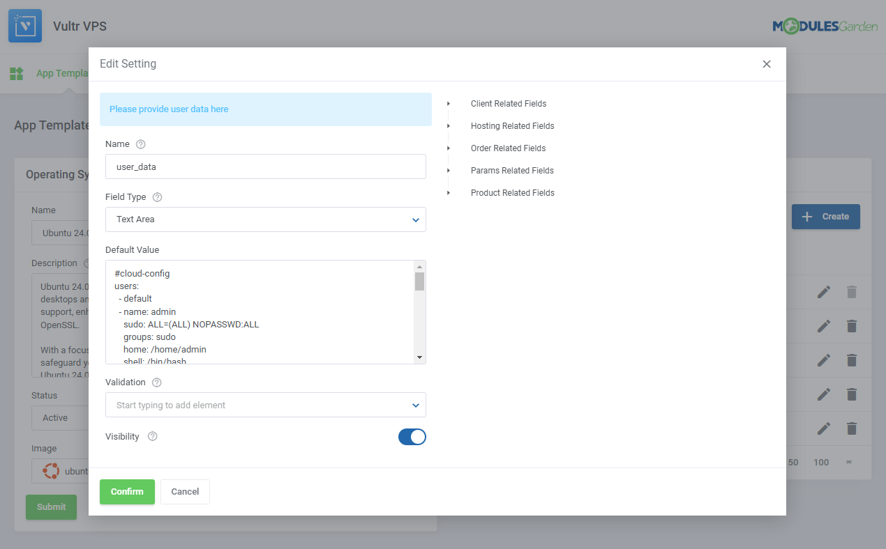 Vultr VPS For WHMCS: Module Screenshot 22
