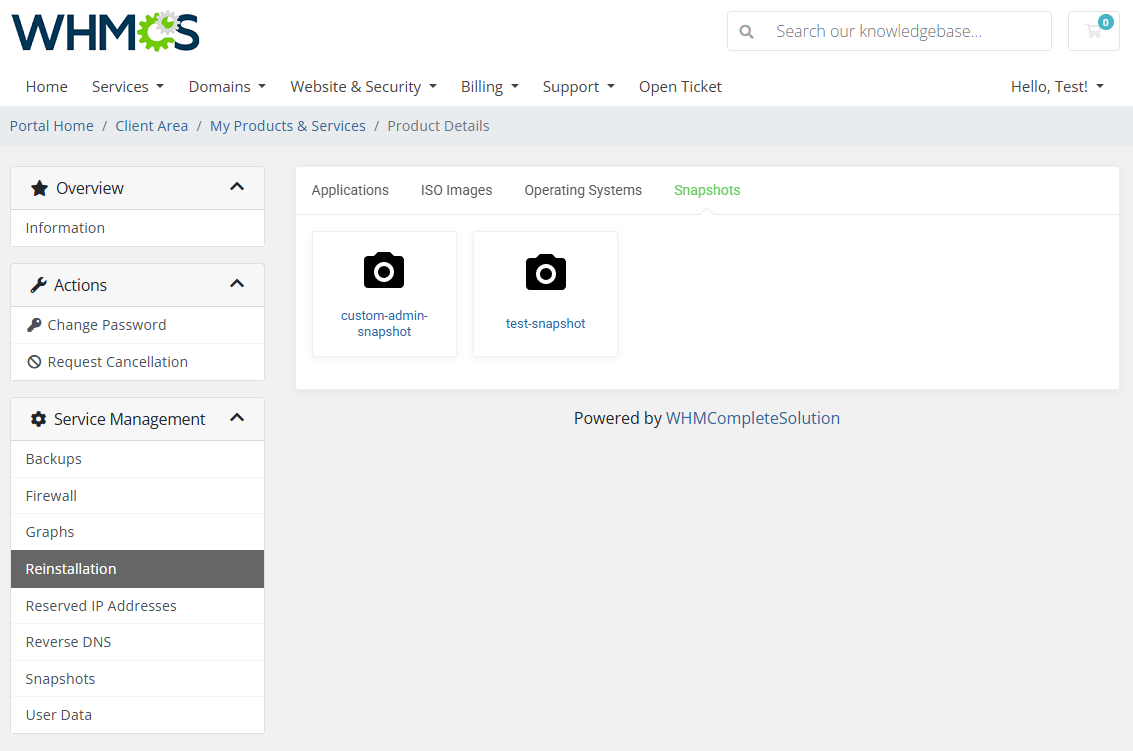 Vultr VPS For WHMCS: Module Screenshot 10