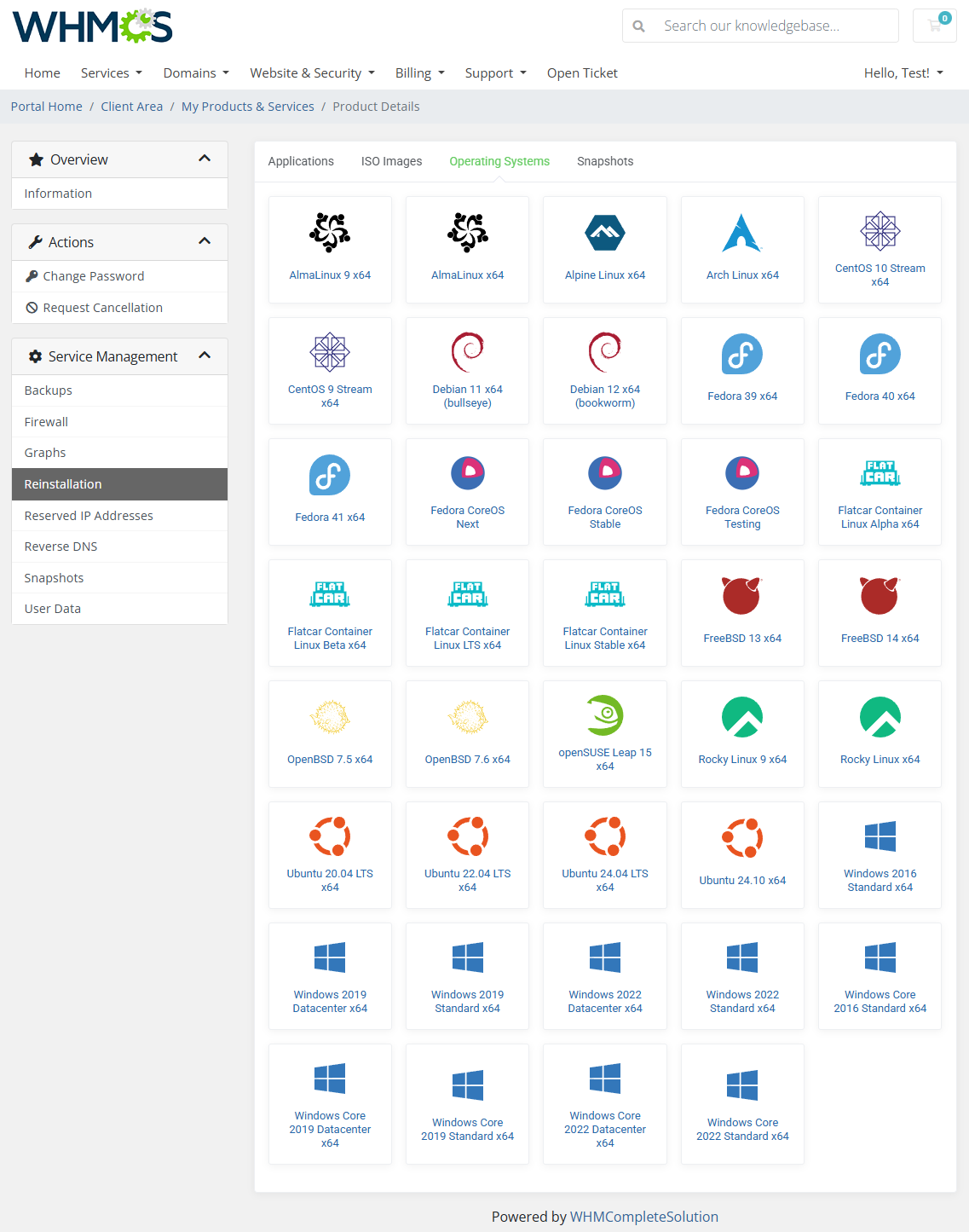 Vultr VPS For WHMCS: Module Screenshot 8
