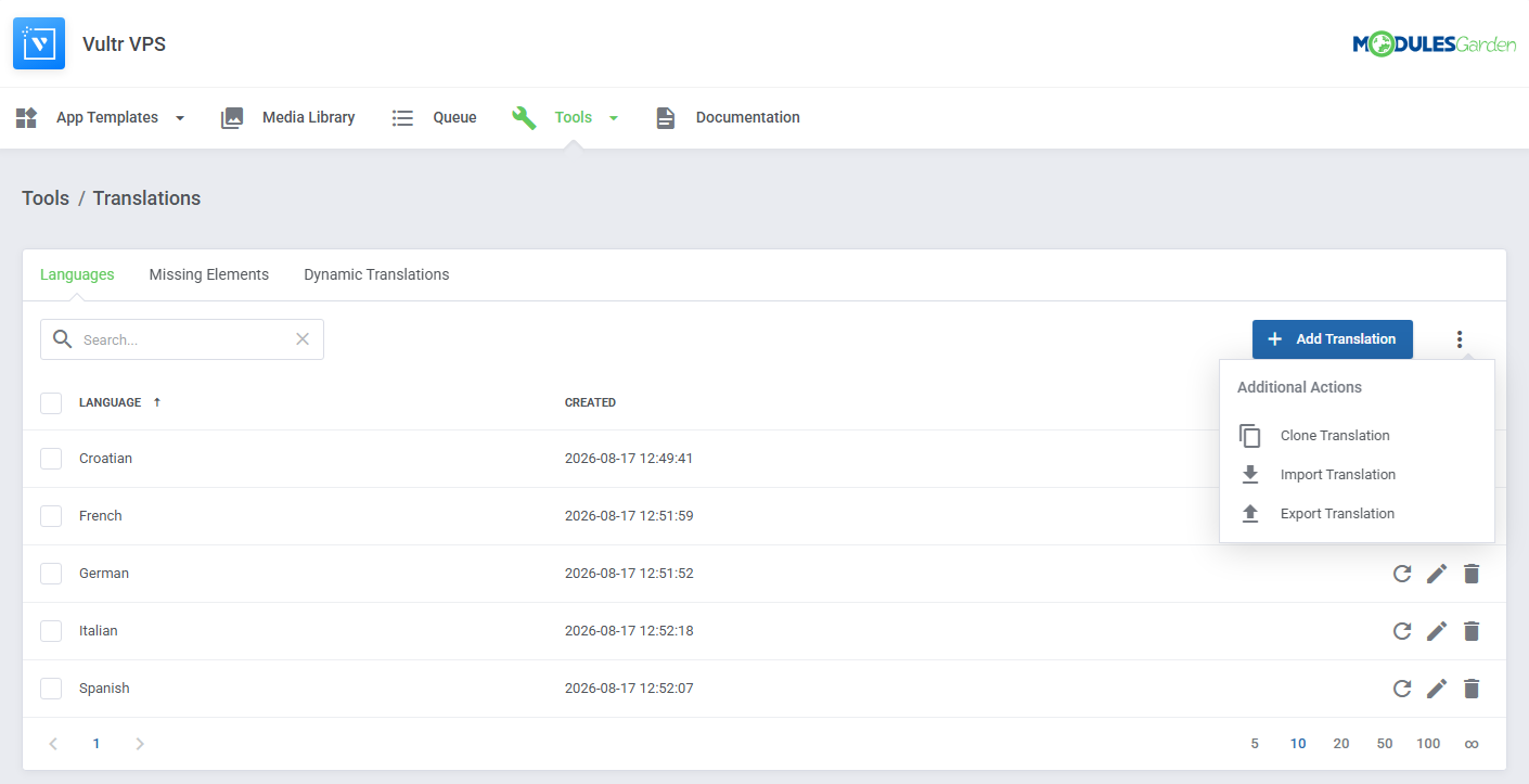 Vultr VPS For WHMCS: Module Screenshot 27