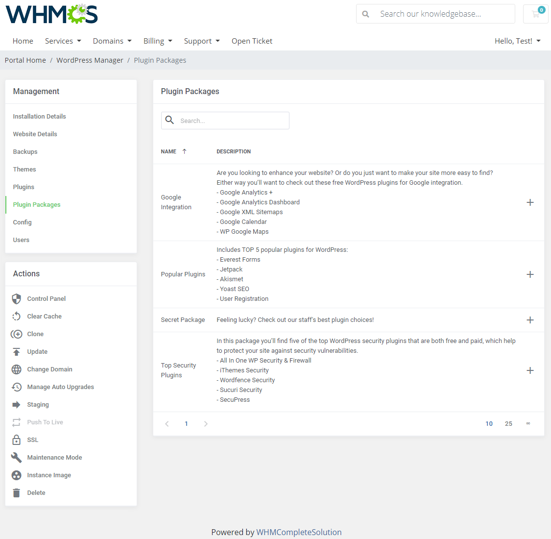 WordPress Manager For WHMCS: Module Screenshot 22